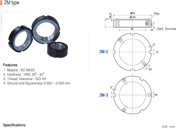 Lock Nuts > ZM type